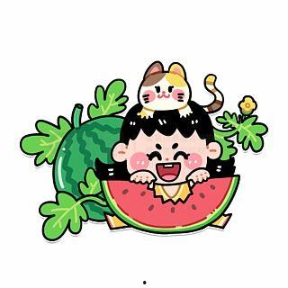 吃瓜团队照片卡通,趣味横生揭秘幕后故事